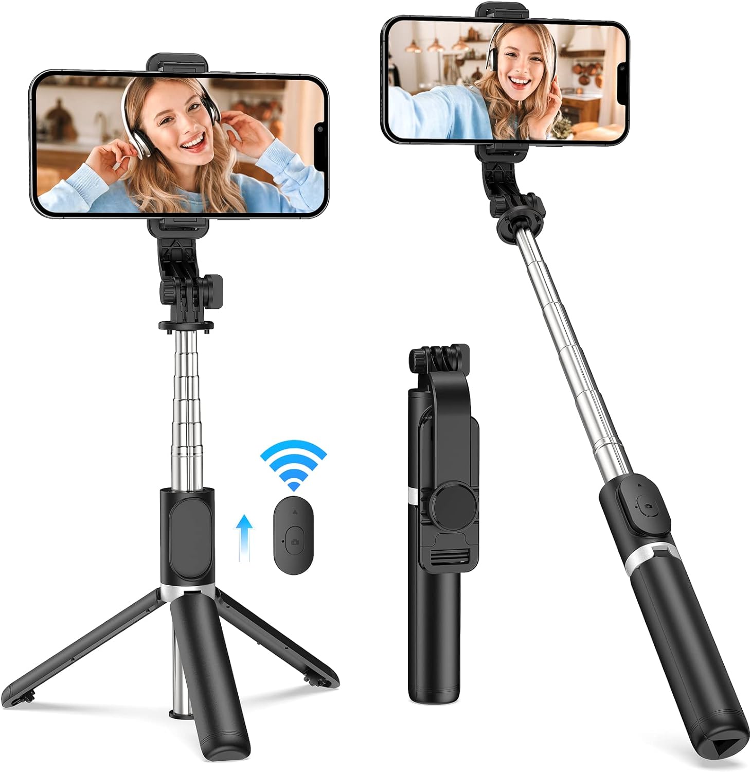 360 Degree Rotating Selfie Stick Tripod